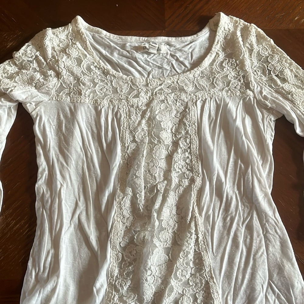 Aeropostale White Lace Top